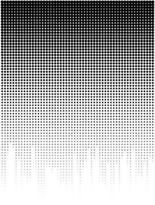 Abstract halftone shapes. Liquid shape with dotted halftones gradient texture, pop art and comic graphic dots vector. Illustration dot gradient, fluid flex wave effect
