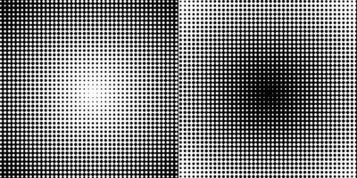 Circle halftone. Abstract dotted circles, round halftones geometric dots gradient and pop art texture. Dot spray gradation vector set. Illustration halftone gradient spotted, effect round
