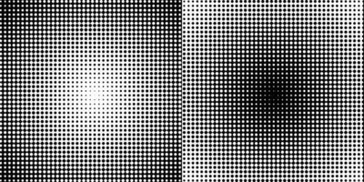 Circle halftone. Abstract dotted circles, round halftones geometric dots gradient and pop art texture. Dot spray gradation vector set. Illustration halftone gradient spotted, effect round