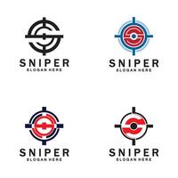 Sniper Aim Target Vector Logo. Initial S Target Logo Vector