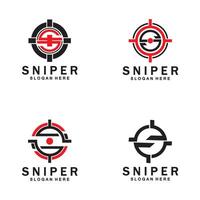 Sniper Aim Target Vector Logo. Initial S Target Logo Vector