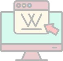 diseño de icono de vector de wikipedia