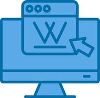 diseño de icono de vector de wikipedia