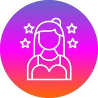 Female Celebrity Vector Icon Design