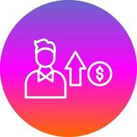 diseño de icono de vector de beneficio de dinero