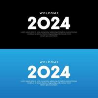 Modern Happy New Year 2024. Twenty Twenty four vector design. Happy New Year 2024 design vector