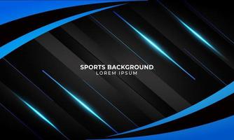 Blue Gradient sports background vector. Modern sports background template. Dark sports background vector
