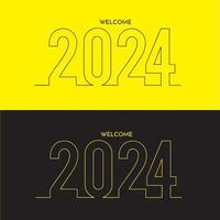 Modern Happy New Year 2024. Twenty Twenty four vector design. Happy New Year 2024 design vector