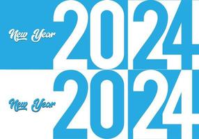 increíble fondo de diseño de feliz año nuevo 2024 con estilo de diseño plano vector