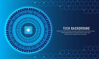 fondo de inteligencia artificial futurista. fondo del día de la ciencia tecnológica con chipset, mano y vector de elementos geométricos.