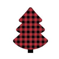 tree pattern at Buffalo Plaid. Festive background for design and print esp vector