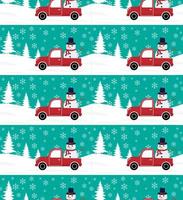 Convertible in Christmas and New Year winter seamless pattern.. vector
