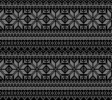 Knitted Christmas and New Year pattern. Wool Knitting Sweater Design. Wallpaper wrapping paper textile print. vector