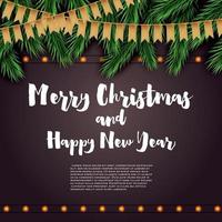 Merry Christmas and Happy New Year. vector