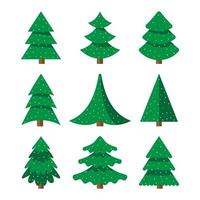 árbol feliz navidad icono aislado vector esp 10