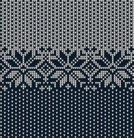 Knitted Christmas and New Year pattern. Wool Knitting Sweater Design. Wallpaper wrapping paper textile print. vector