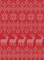 Knitted Christmas and New Year pattern. Wool Knitting Sweater Design. Wallpaper wrapping paper textile print. vector