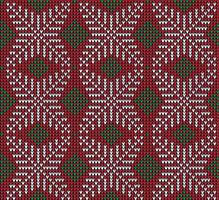 Knitted Christmas and New Year pattern. Wool Knitting Sweater Design. Wallpaper wrapping paper textile print. vector