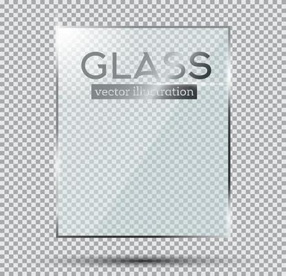 Glass Plate Isolated On Transparent Background.