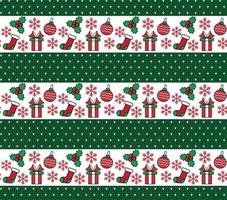 Knitted Christmas and New Year pattern esp 10 vector