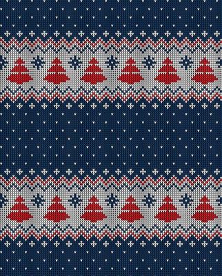 Knitted Christmas and New Year pattern