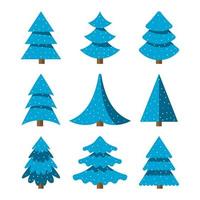 Tree Merry Christmas Icon Isolated Vector esp 10