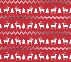 Knitted Christmas and New Year pattern in snowmen. Wool Knitting Sweater Design. Wallpaper wrapping paper textile print. Eps 10 vector