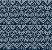 Knitted Christmas and New Year pattern. Wool Knitting Sweater Design. Wallpaper wrapping paper textile print. vector