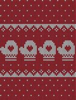 Knitted Christmas and New Year pattern vector