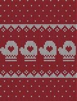 Knitted Christmas and New Year pattern vector