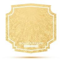 Golden Frame with Copy Space Isolated on White Background. vector