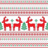New Year's Christmas pattern pixel vector illustration