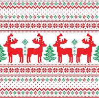 New Year's Christmas pattern pixel vector illustration