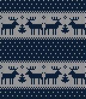 Knitted Christmas and New Year pattern vector