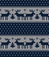 Knitted Christmas and New Year pattern vector