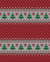 Knitted Christmas and New Year pattern vector