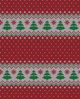 Knitted Christmas and New Year pattern vector