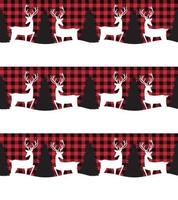 Buffalo Plaid Christmas and New Year s pattern in a convertible carries a Christmas tree. eps 10 vector