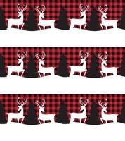 Buffalo Plaid Christmas and New Year s pattern in a convertible carries a Christmas tree. eps 10 vector