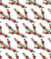 Vector festive Christmas or New Year seamless pattern in a Christmas tree.