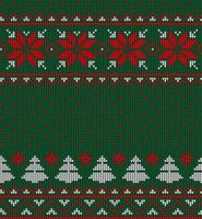 Knitted Christmas and New Year pattern in cow. Wool Knitting Sweater Design. Wallpaper wrapping paper textile print. vector