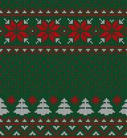 Knitted Christmas and New Year pattern in cow. Wool Knitting Sweater Design. Wallpaper wrapping paper textile print. vector