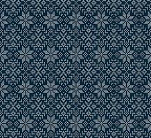 Knitted Christmas and New Year pattern. Wool Knitting Sweater Design. Wallpaper wrapping paper textile print. vector