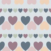 Seamless heart shaped pattern vector