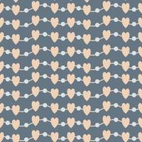 Seamless heart shaped pattern vector