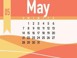 mayo calendario vector