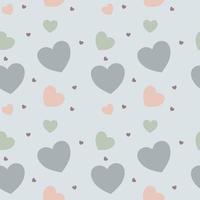 Seamless heart shaped pattern vector