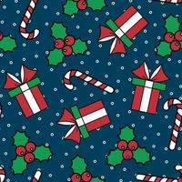 Christmas background, seamless tiling, great choice for wrapping paper pattern vector