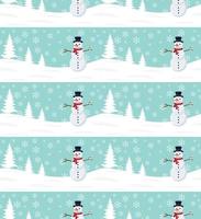 Abstracción de invierno de patrones sin fisuras feliz navidad. fondo del bosque banner horizontal sin fin. elementos decorativos de papel dibujados a mano, ilustración vectorial. vector