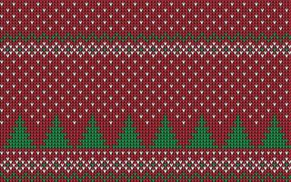 Knitted Christmas and New Year pattern in cow. Wool Knitting Sweater Design. Wallpaper wrapping paper textile print. vector